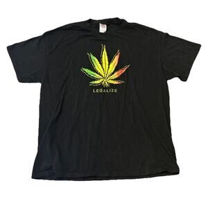 TENNESSEE RIVER Cannabis LEGALIZE T-shirt Black XL LEAF LOGO